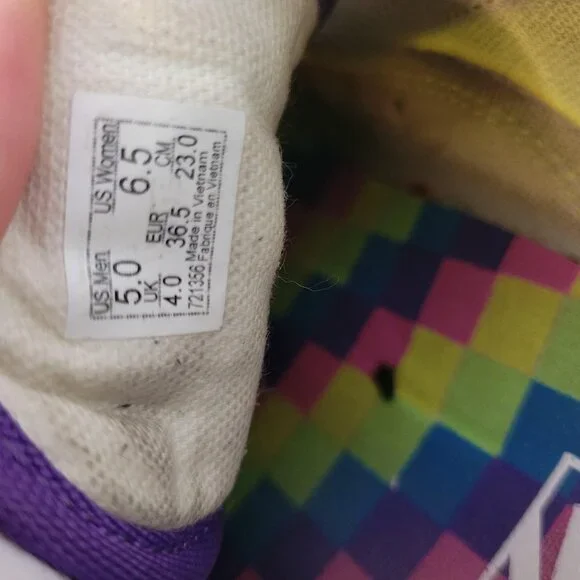 Vans Old Skool Shoes Womens Size 6.5 Skate Sneakers Colorblock Neon Athletic - Picture 12 of 13